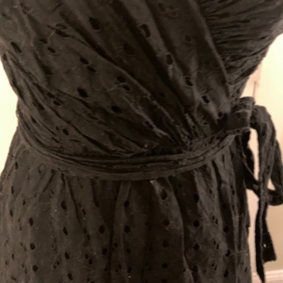 Express Black Eyelet Lace Strapless Mini - Picture 2 of 6